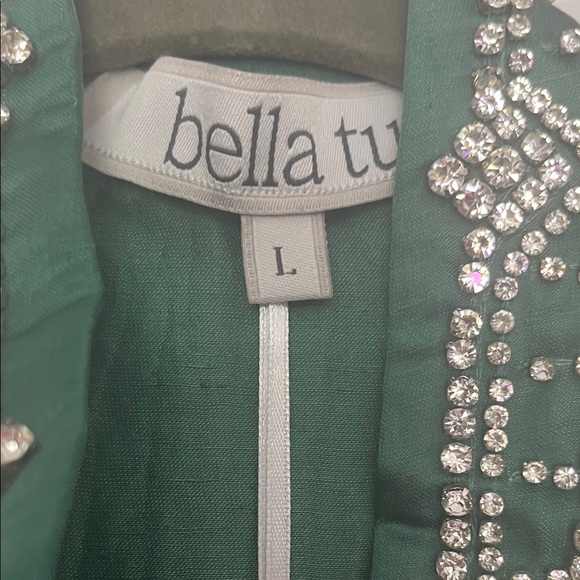 Bella Tu Green Embellished Tunic Dress - Picture 3 of 8